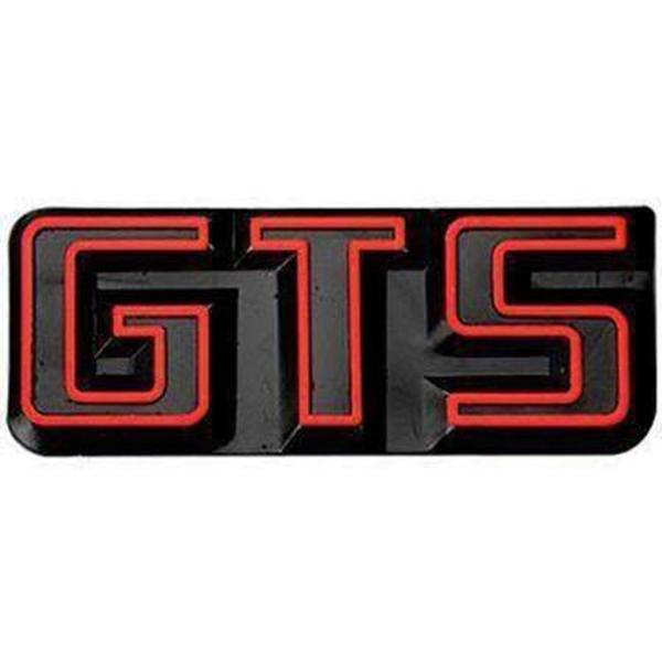 Imagem de Emblema Gts Vw Passat Gol Gts 83/90 Vermelho C/ Fundo Preto