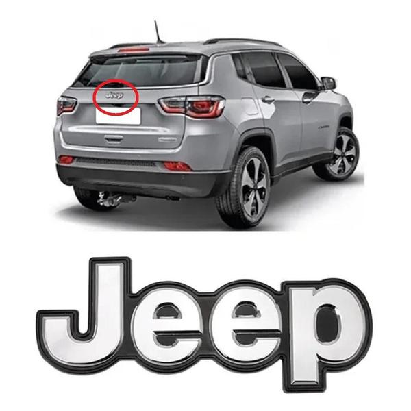 Imagem de EMBLEMA JEEP TRASEIRO DA COMPASS Cromado