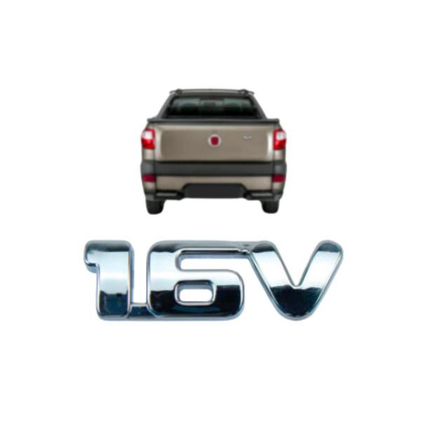 Imagem de Emblema Letreiro 16V Cromado Carros FIAT 2011 a 2018