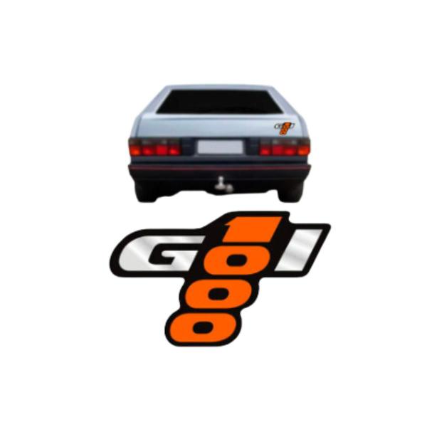 Imagem de Emblema Letreiro GOL 1000 Adesivo Cinza e Laranja Gol 1993 a 1996