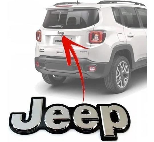 Imagem de Emblema Letreiro Traseiro Jeep Renegade Porta Mala Cromado