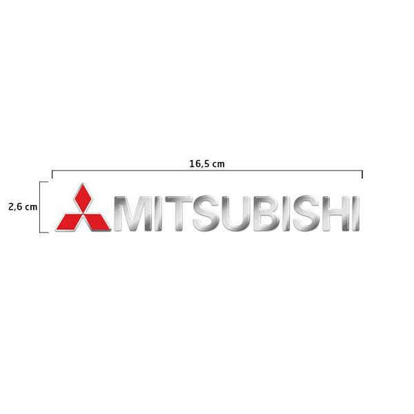 Imagem de Emblema Mitsubishi Pajero Full Traseiro Cromado Resinado