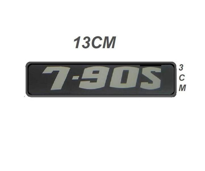 Imagem de Emblema Numeração 7-90S Prata E Fundo Preto Caminhão Vw