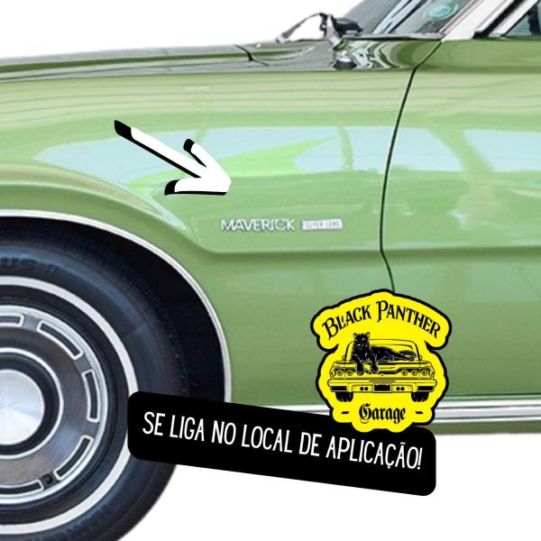 Imagem de Emblema plaqueta paralama ford maverick super luxo 1973 a 1979 - premium