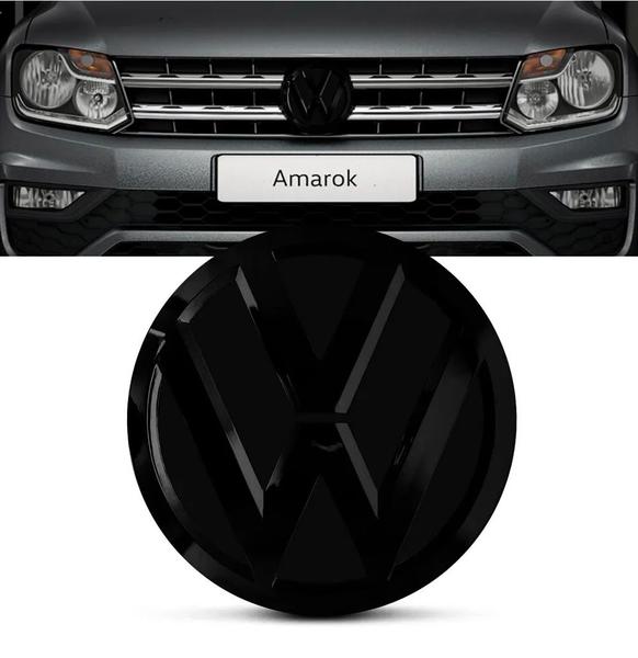 Imagem de Emblema Preto Black Piano Grade Radiador Amarok 2017 a 2022