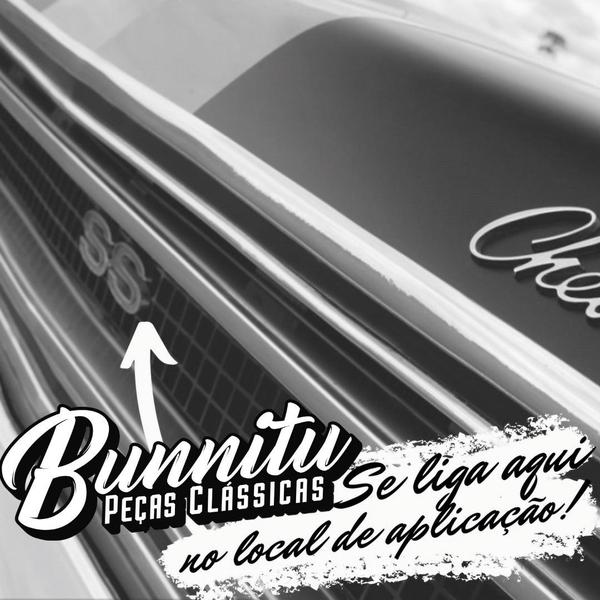 Imagem de Emblema S Preto Grade Dianteira Painel Traseiro GM Chevrolet Opala SS - 142B