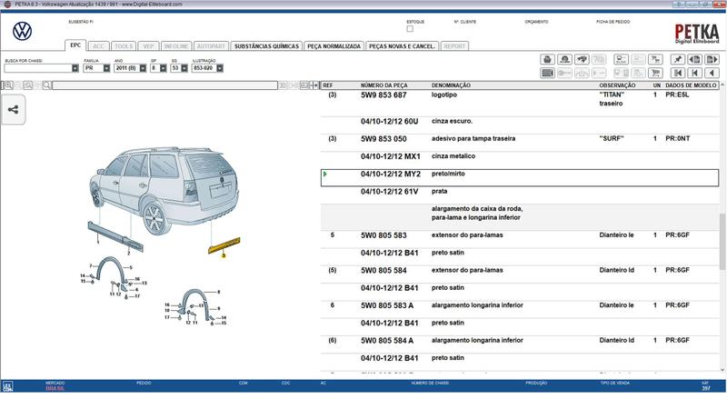 Imagem de Emblema surf preto tampa traseira parati 2010/12 original vw 5w9853050my2