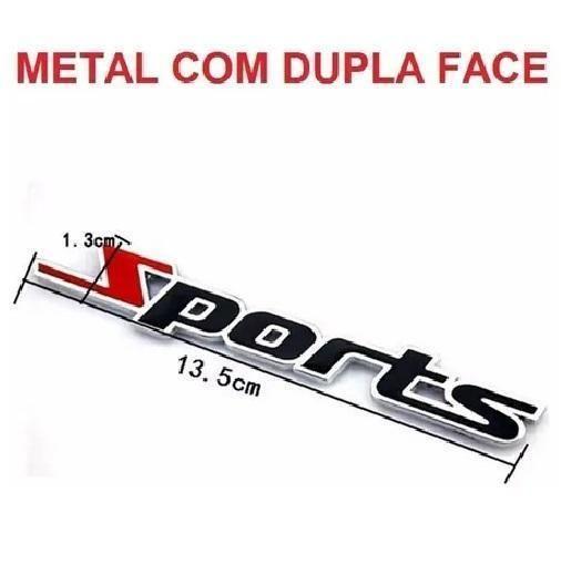 Imagem de Emblema Traseiro Gm Chevrolet Sports Metal Cromado Universal