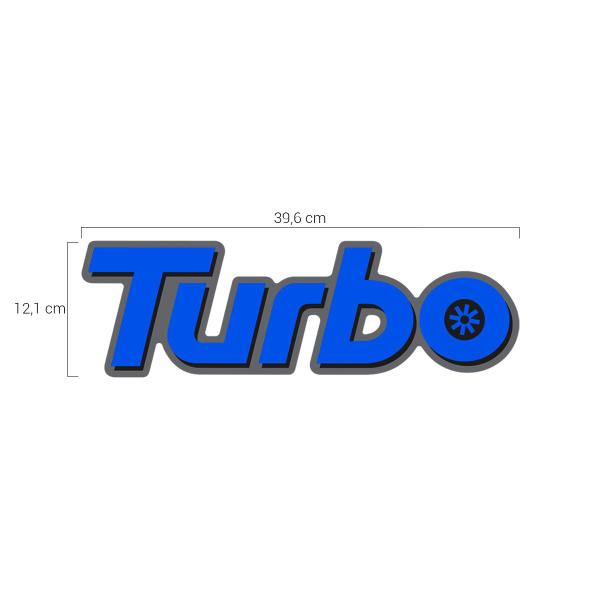 Imagem de Emblema Turbo D20 Adesivo Azul Tampa Traseira Mod Original