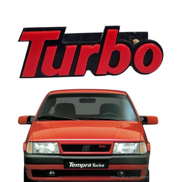 Imagem de Emblema Turbo da Grade do Uno e Tempra Turbo  JR0156