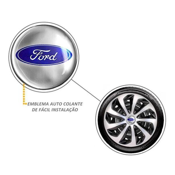 Imagem de Emblema Unitario Resinado Ford Cromado 48Mm