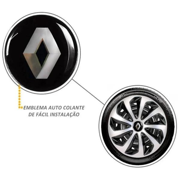 Imagem de Emblema Unitario Resinado Renault Preto 48Mm