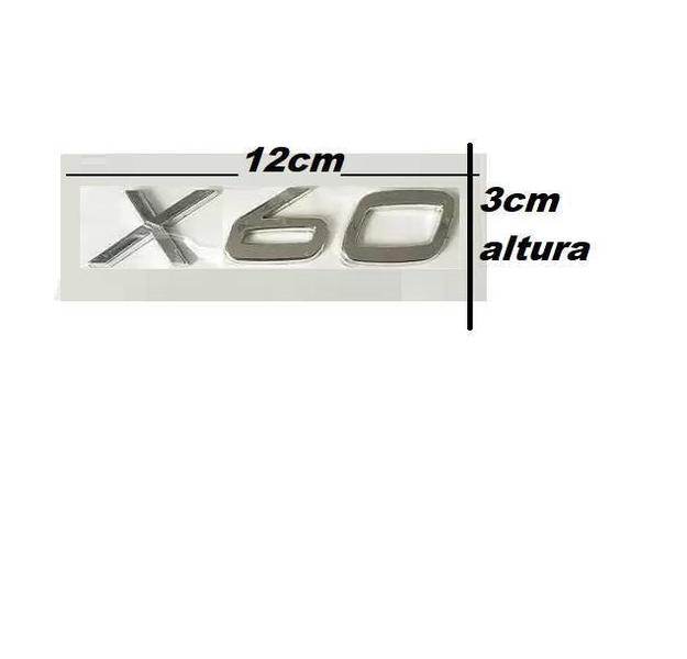 Imagem de Emblema X60 ABS Cromado  Importado  Colante