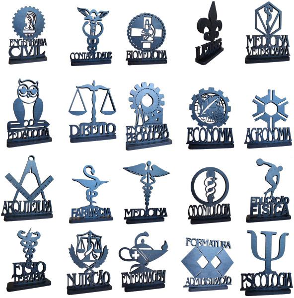 Imagem de Emblemas de mesa símbolos, logo de profissões, escolha a sua