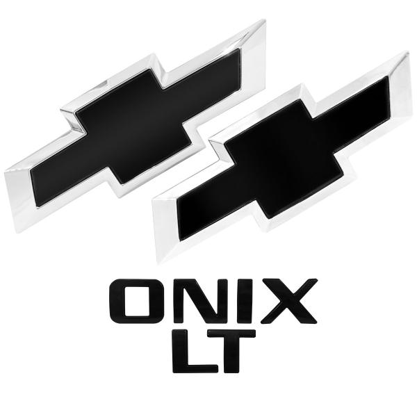 Imagem de Emblemas Do Onix Grade Mala e Letreiro Onix e LT Black Piano