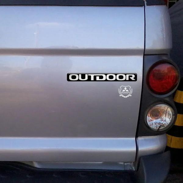 Imagem de Emblemas L200 Outdoor 4x4 Hpe 2007 Adesivos Resinados Preto