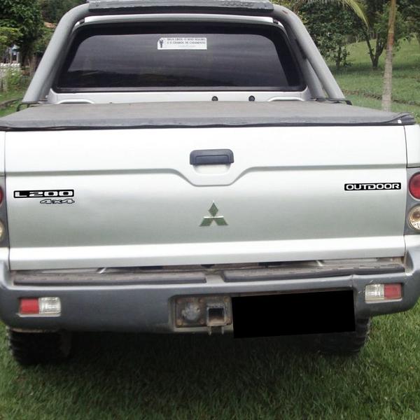 Imagem de Emblemas L200 Outdoor 4x4 Hpe 2007 Adesivos Resinados Preto