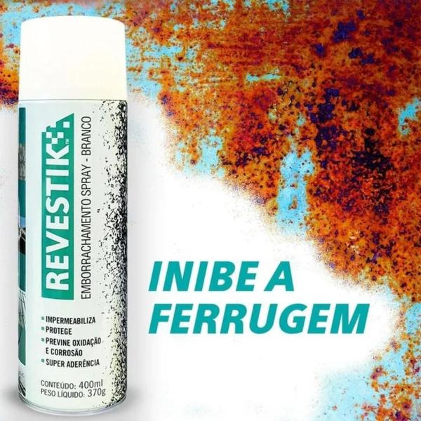 Imagem de Emborrachamento Spray E Líquido Revestik Multiuso Impermeabilizante Branco