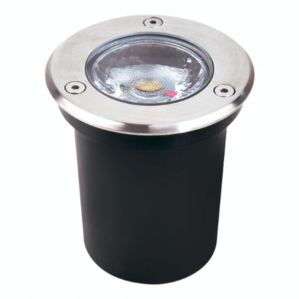 Imagem de Embutido de Solo LED 6W Inox Cromado Redondo Luz Branco Quente Bivolt Luminatti