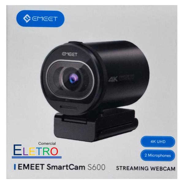 Imagem de Emeet SmartCam S600 Streaming Webcam  Camera 4K 60 FPS Para Podcast Video Conferencia