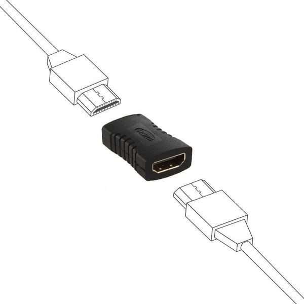 Imagem de Emenda extensor HDMI Fêmea para HDMI Fêmea