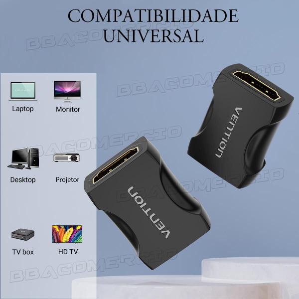 Imagem de Emenda Hdmi 2.0 Adaptador Vention 4k Original Fêmea X Fêmea