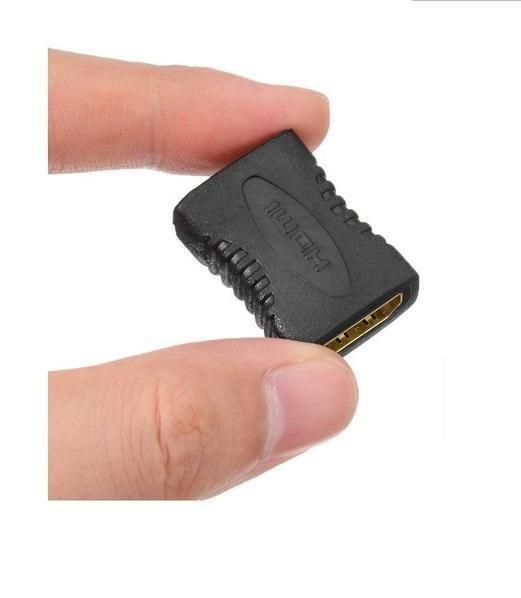 Imagem de Emenda Hdmi Fêmea Liga Cabo Extensão Conector Adaptador