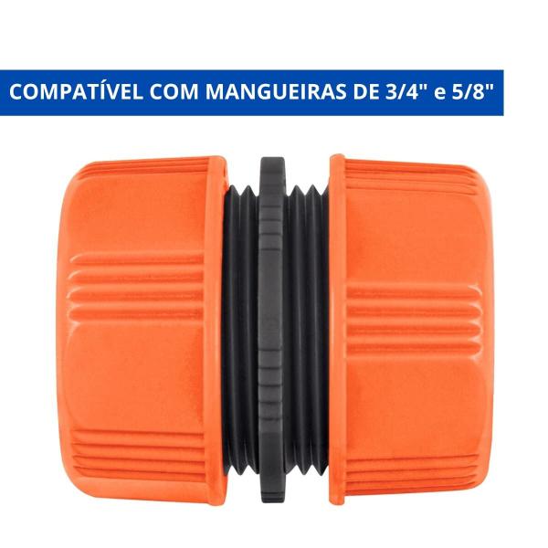 Imagem de Emenda Ligação Reparadora Extensor Para Mangueira 3/4" e 5/8"  Tramontina  Kit 02 Un