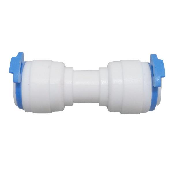 Imagem de Emenda União Reta Redução Tubo Mangueira 3/8" x 1/4" Adaptador Purificador de Água