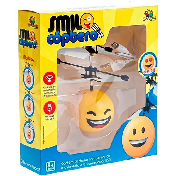Imagem de Emoji Drone Brinquedo Mini Voador Com Sensor Mão - Art Brink