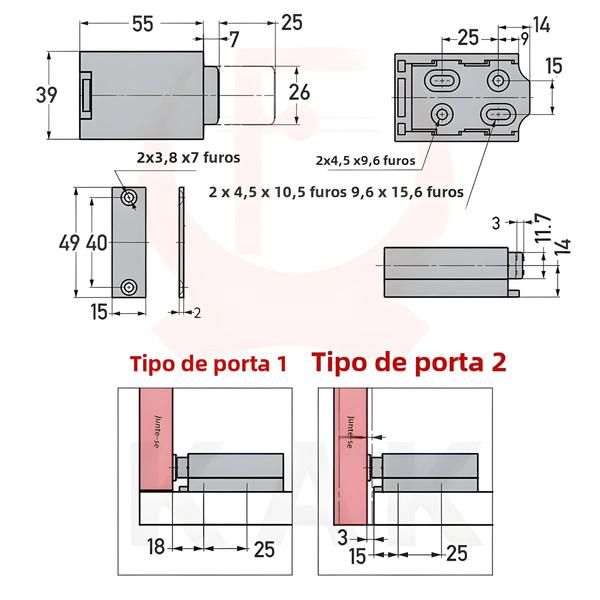 Imagem de Empurrar Magnético Resistente Para Abrir O Armário Captura Maçaneta Da Porta Escondida Substituição