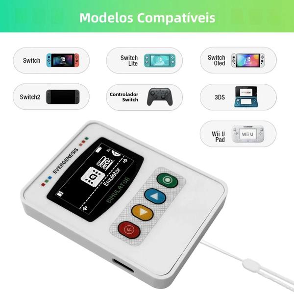 Emulador Inteligente Amiibo NFC Pixl.Js iNFC OLED Bluetooth