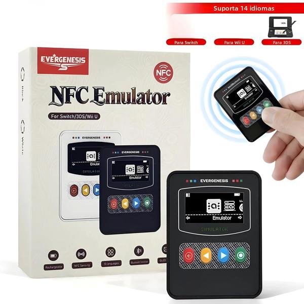 Emulador Inteligente Amiibo NFC Pixl.Js iNFC OLED Bluetooth