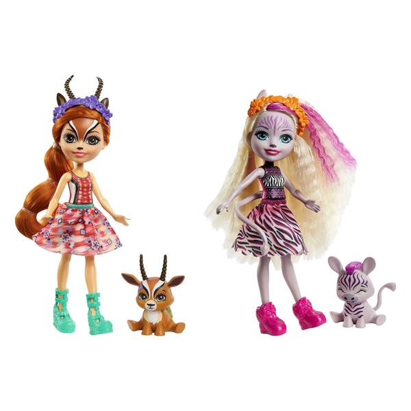 Imagem de Enchantimals Gabriela Gazelle Doll (6-in) & Racer Animal Friend Figure da Sunny Savanna Collection, Small Doll with Removable Skirt and Accessories, Great Gift for 3 to 8 Year Old Kids