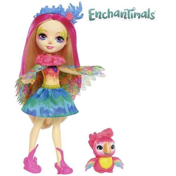 Imagem de Enchantimals Peeki Parrot Doll e Sheeny Animal Figure