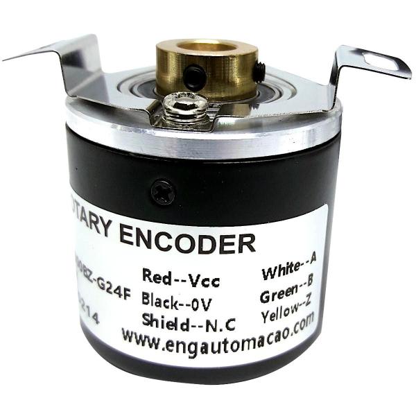 Imagem de Encoder Incremental Eixo Vado 8mm PNP 1000PR5-24 ABZ - Marca: Brand/Manufacturer E38S6G5-1000Z-G24F