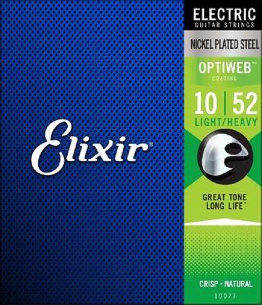 Encordoamento 010 Light Heavy Guitarra Optiweb Elixir Imagem de Encordoamento 010 Light Heavy Guitarra Optiweb Elixir