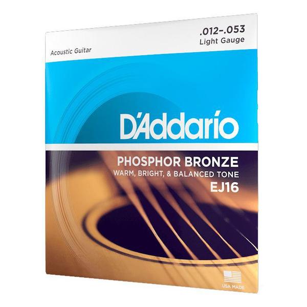 Encordoamento 012 Violão aço Daddario Ej16 original NF Imagem de Encordoamento 012 Violão aço Daddario Ej16 original NF