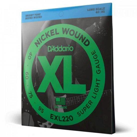 Imagem de Encordoamento Baixo 4 Cordas .040-.095 Xl Nickel Exl220 d Addario