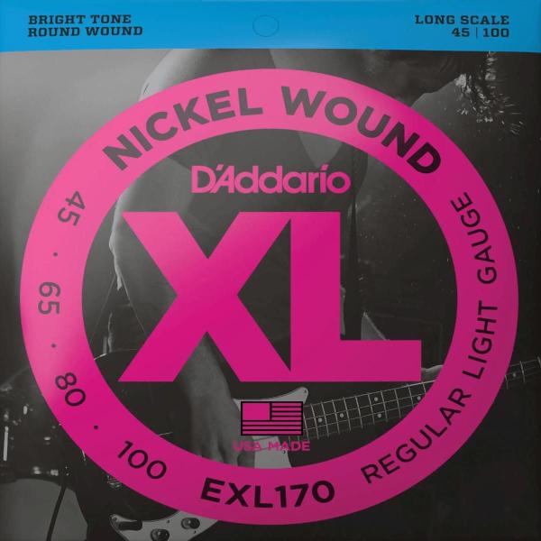 Imagem de Encordoamento Baixo 4 Cordas .045-.100 XL Nickel EXL170 - D Addario