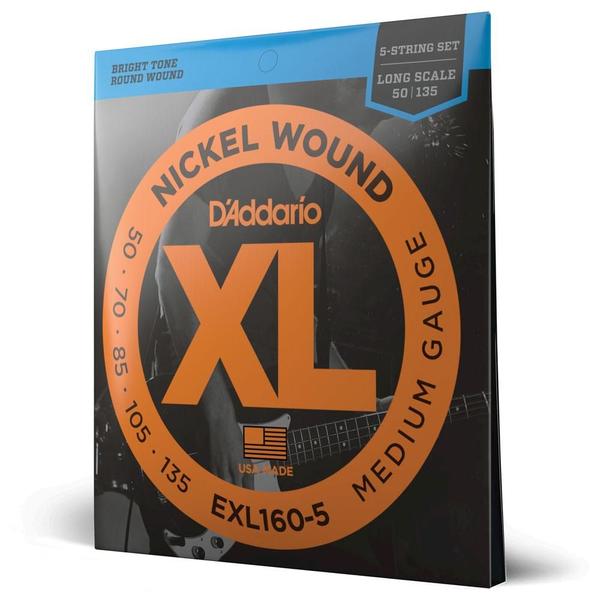 Imagem de Encordoamento Baixo 5C 50-135 D Addario XL Nickel EXL160-5 F035