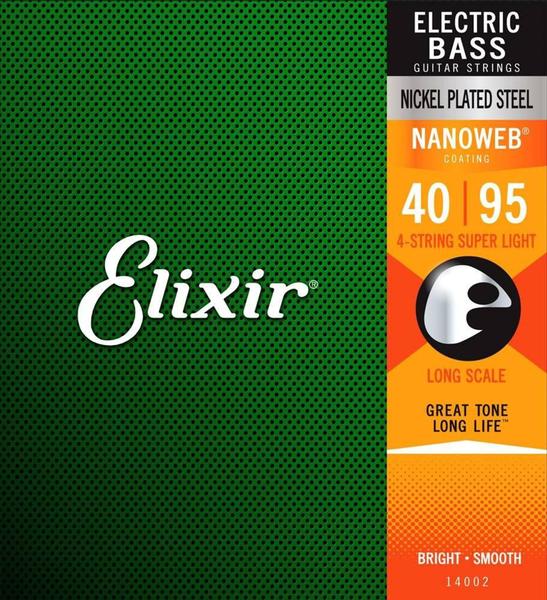 Encordoamento Baixo Elixir 4 Cordas 0.40 14002 Imagem de Encordoamento Baixo Elixir 4 Cordas 0.40 14002