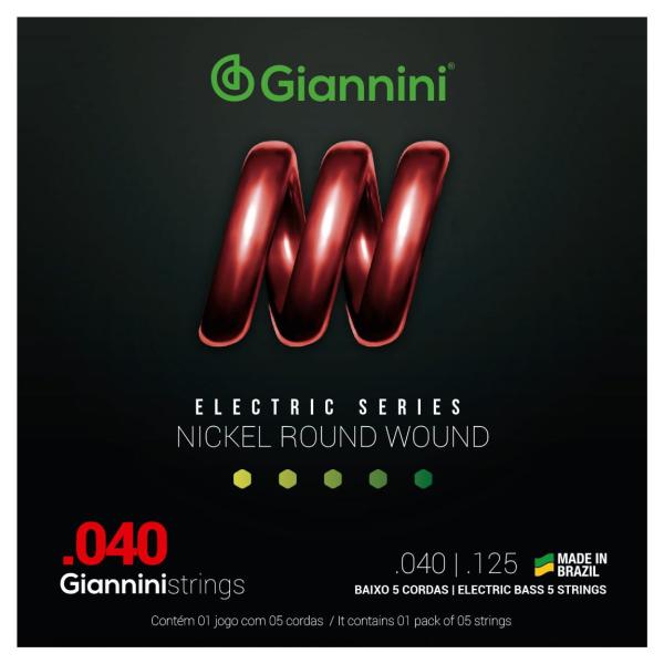 Imagem de Encordoamento Baixo Giannini Electric GEEBRL5 Nickel 5c 0.040"