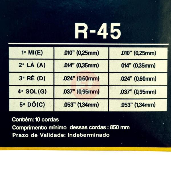 Imagem de Encordoamento Bandolim 10 R45 Cordas Laço Loop End Rouxinol