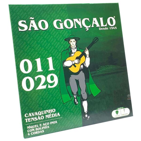 Imagem de Encordoamento cavaco São Gonçalo corda cavaquinho c bolinha