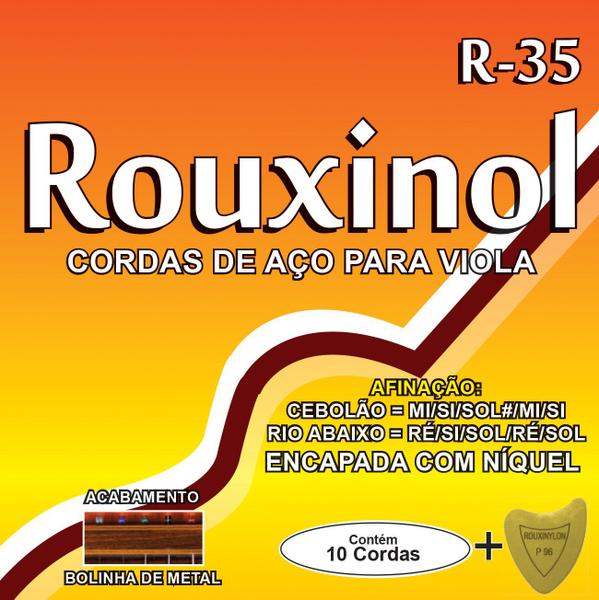 Imagem de Encordoamento Cordas Aço p/ Viola c/ bolinha Rouxinol R-35