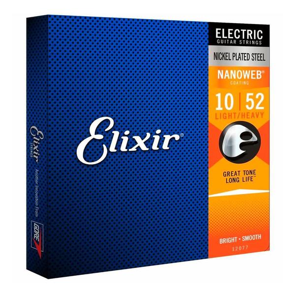 Imagem de Encordoamento Cordas Elixir para Guitarra 010 Light Heavy Nanoweb