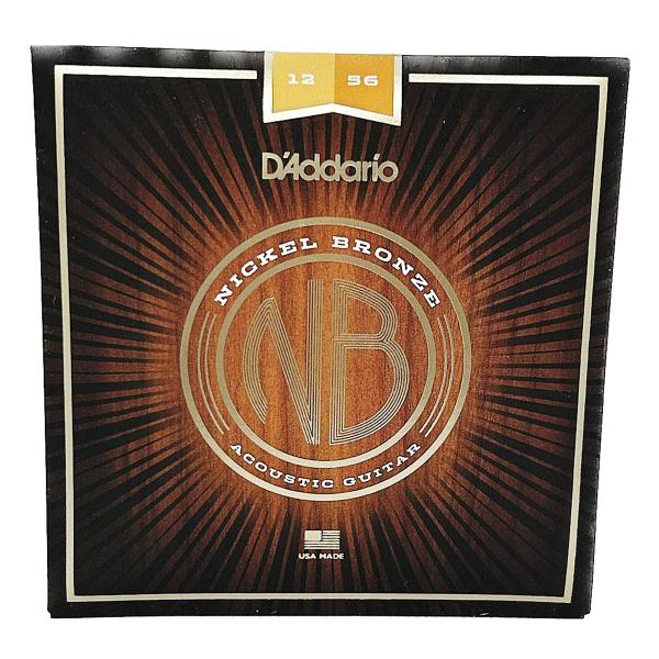 Imagem de Encordoamento D'Addario 012 Violão Nickel Bronze Aço NB1256