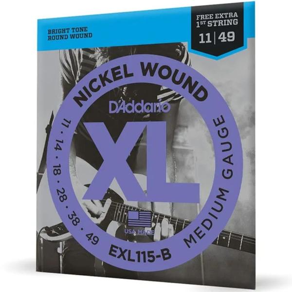 Imagem de Encordoamento D'Addario Guitarra EXL-115 B Nickel .011