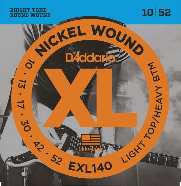 Encordoamento Daddario 010 052 híbrida Guitarra Exl140 corda Imagem de Encordoamento Daddario 010 052 híbrida Guitarra Exl140 corda